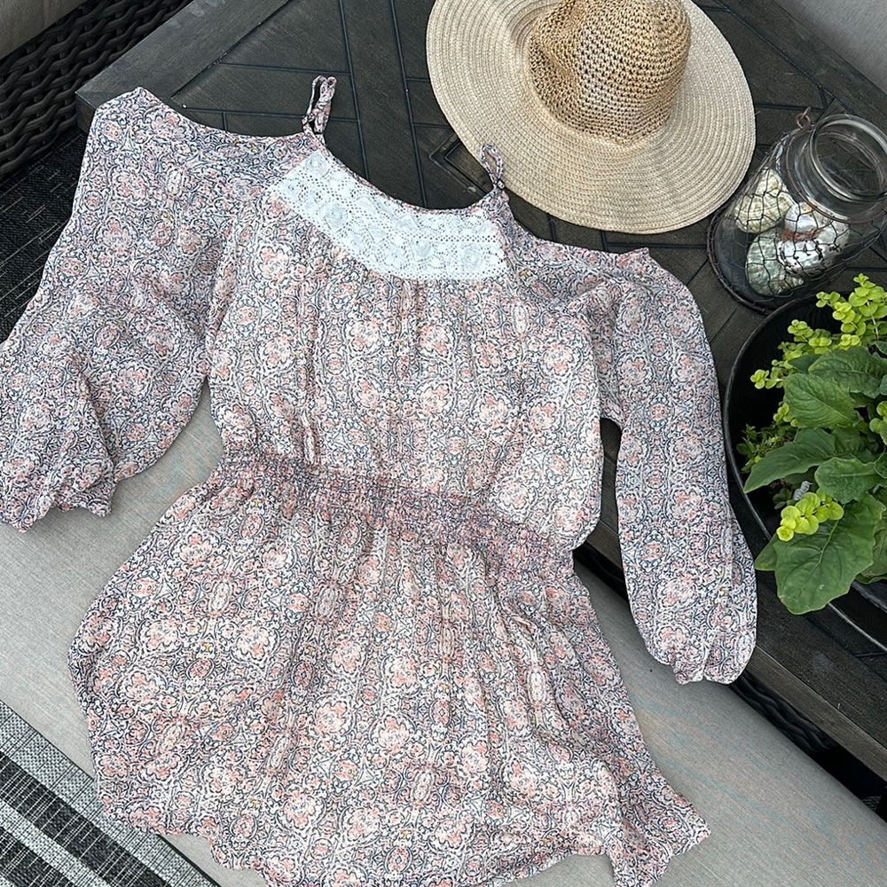Floral Cold Shoulder Dress XXL cruise sundress Summer